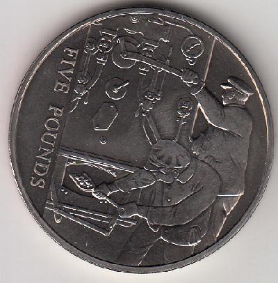 Beschrijving: 5 Pond RAILWAY-DRIVER & FIREMAN